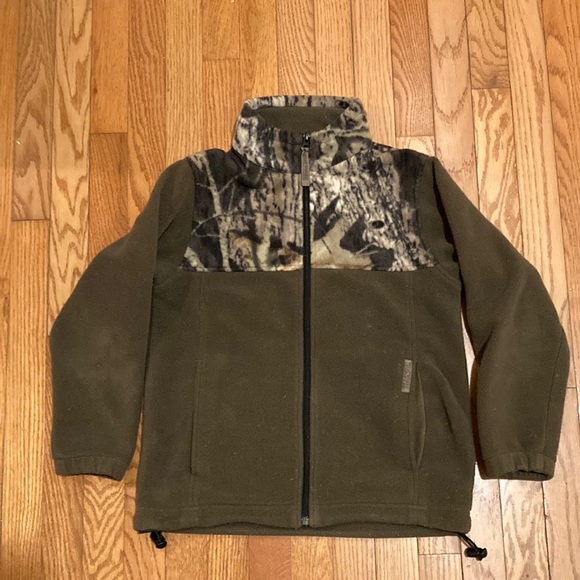 Game winner full zip jacket green with camo boys size small used - Picture 1 of 4